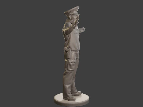 男性スロバキア交通警察 STP 005 3Dプリントモデル