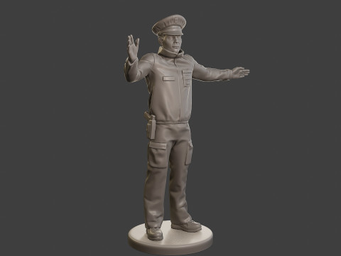 Male Slovac Traffic Police STP 005 3Dプリントモデル