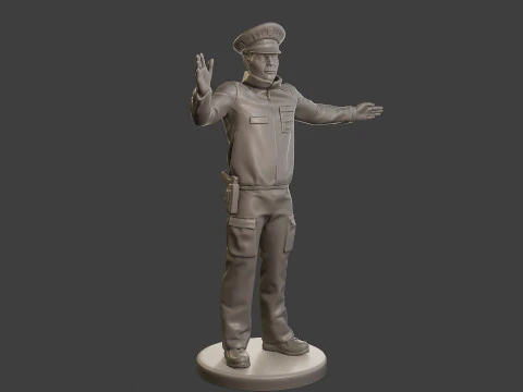 男性スロバキア交通警察 STP 005 3Dプリントモデル