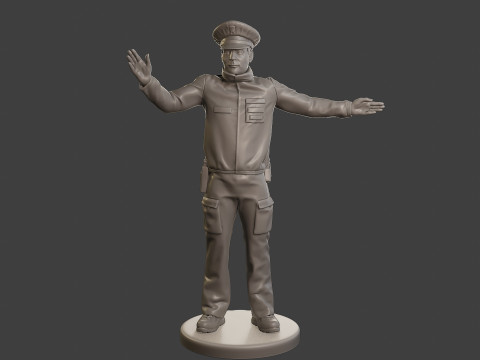 Male Slovac Traffic Police STP 005 3Dプリントモデル