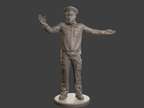 男性スロバキア交通警察 STP 005 3Dプリントモデル