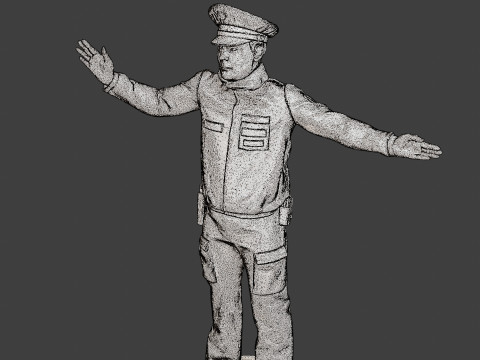 Male Slovac Traffic Police STP 005 3Dプリントモデル