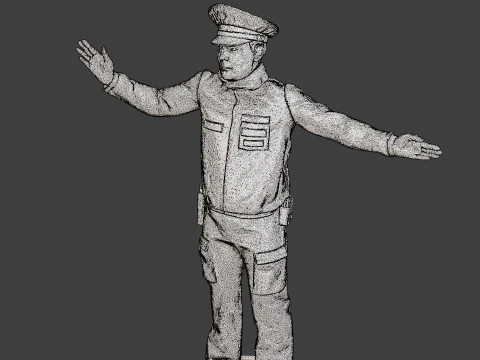 男性スロバキア交通警察 STP 005 3Dプリントモデル