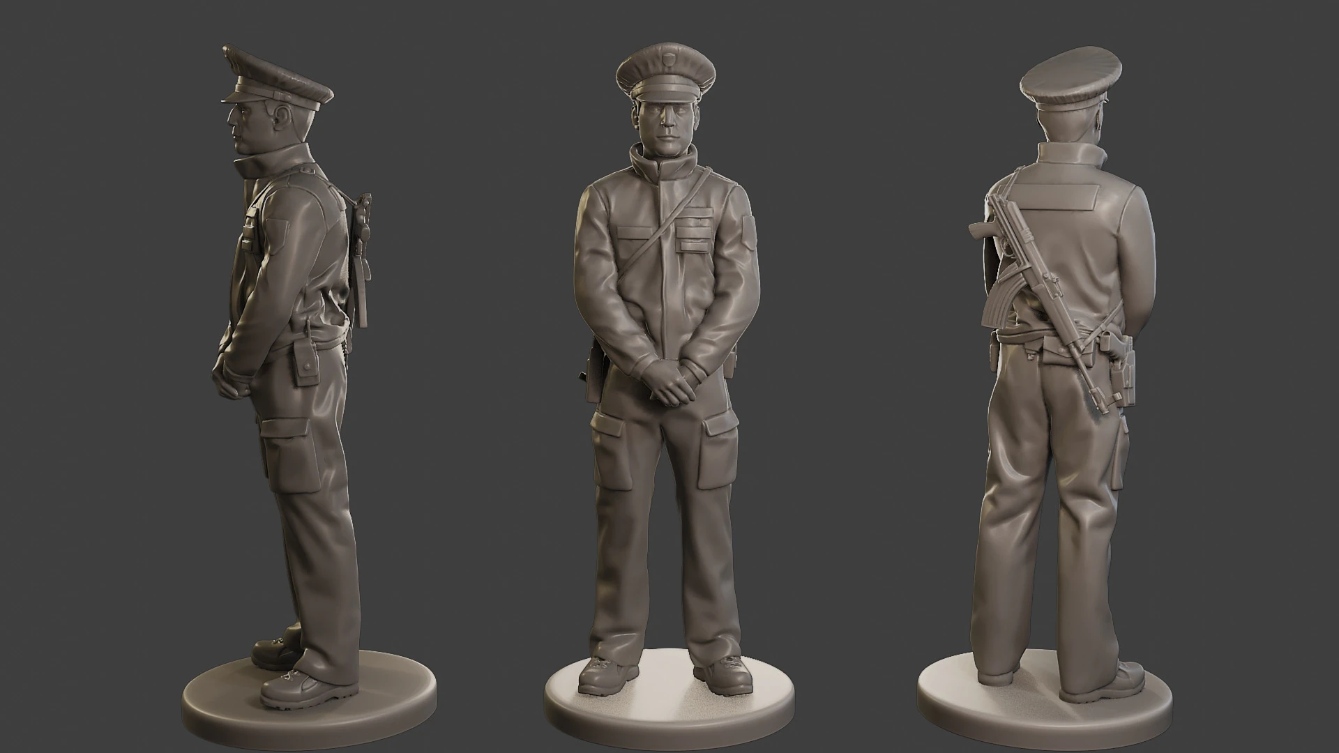 Male Slovac Traffic Police STP 006 3D Print Model .c4d .max .obj .3ds .fbx .stl .blend 