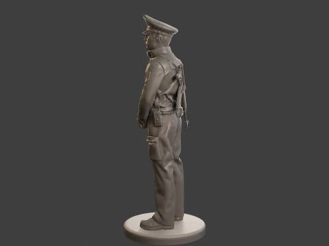 Male Slovac Traffic Police STP 006 3D Print Model