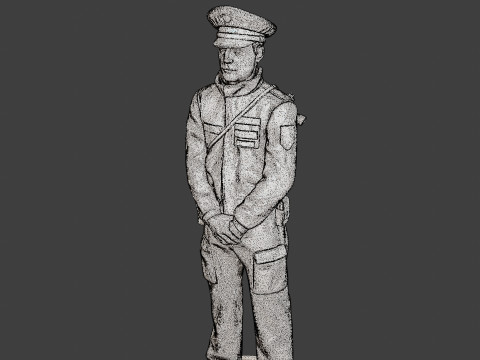 Male Slovac Traffic Police STP 006 3Dプリントモデル