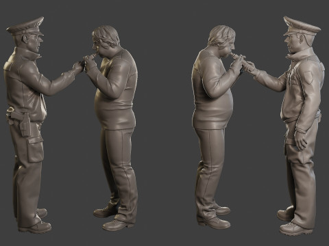 Male Slovac Traffic Police STP 007 3D Print Model