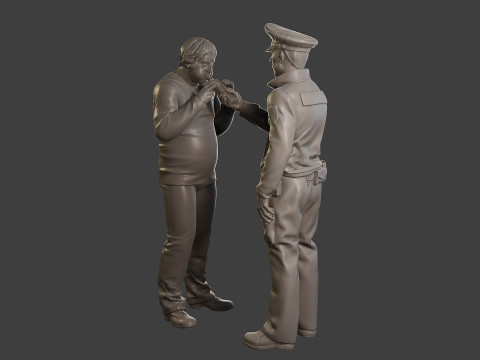 Male Slovac Traffic Police STP 007 Modello di stampa 3D