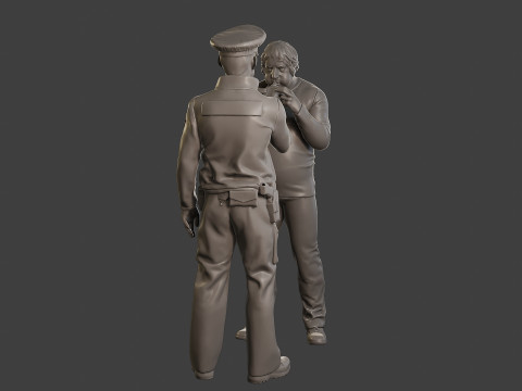 Male Slovac Traffic Police STP 007 Modello di stampa 3D