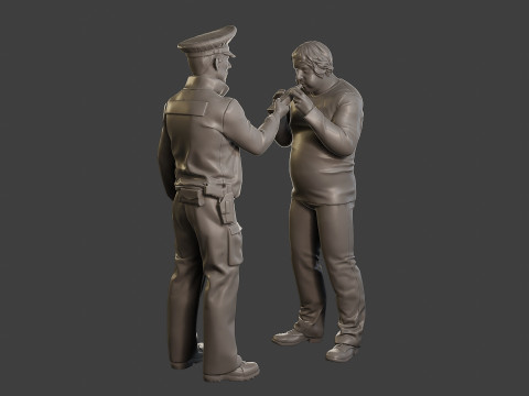 Male Slovac Traffic Police STP 007 Modello di stampa 3D
