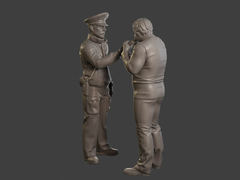 Male Slovac Traffic Police STP 007 Modello di stampa 3D