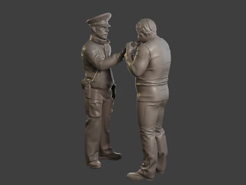 Maschio Polizia stradale slovacca STP 007 Modello di stampa 3D