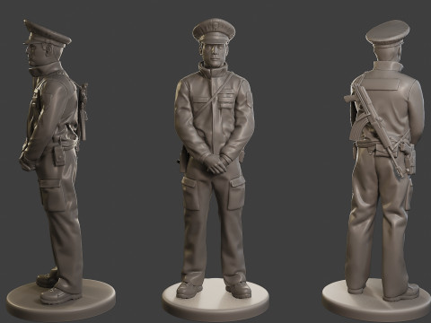 Male Slovac Traffic Police STP Pack1 3D Принт Модель