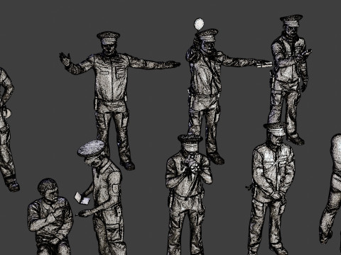Male Slovac Traffic Police STP Pack1 3D Принт Модель
