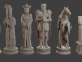 Medieval Crusader Chess Set MCCHS 1 3D 打印模型