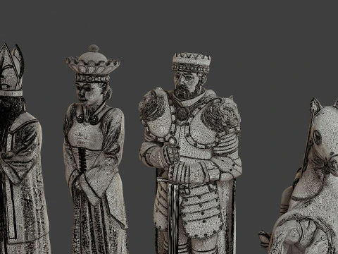 Medieval Crusader Chess Set MCCHS 1 3D Print Model