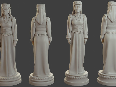 MedievalOttomanChessQueen 3D Принт Модель