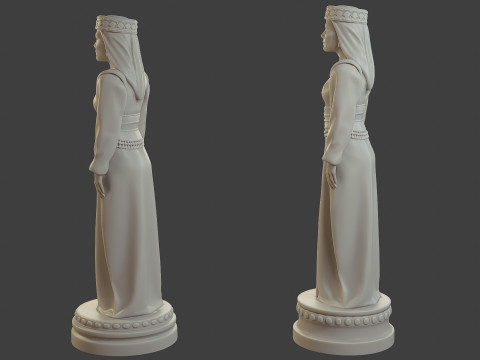 MedievalOttomanChessQueen 3D 프린트 모델