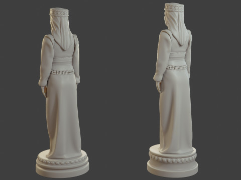 MedievalOttomanChessQueen 3D 프린트 모델