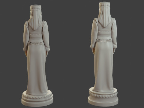 MedievalOttomanChessQueen 3D 프린트 모델
