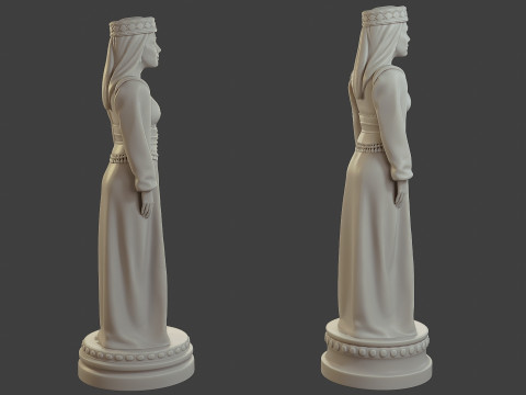 MedievalOttomanChessQueen 3D 프린트 모델
