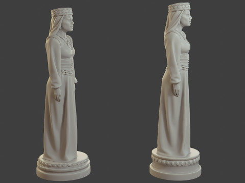 MedievalOttomanChessQueen 3D 프린트 모델