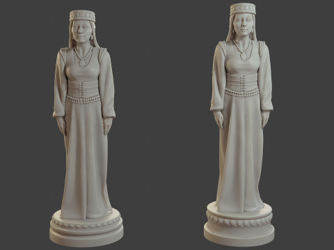 MedievalOttomanChessQueen 3D 프린트 모델