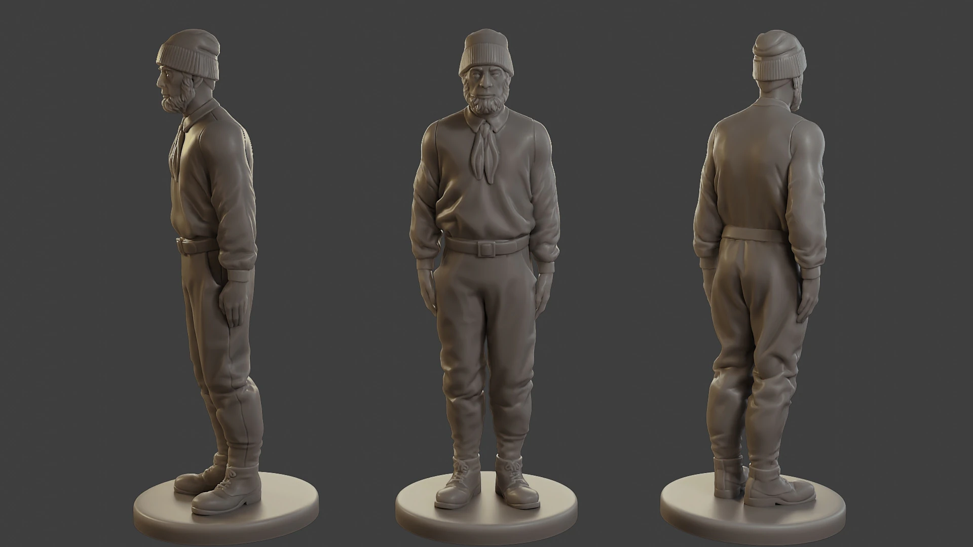1900 Antartic Sailor ANS1 002 3D Print Model .c4d .max .obj .3ds .fbx .stl .blend 