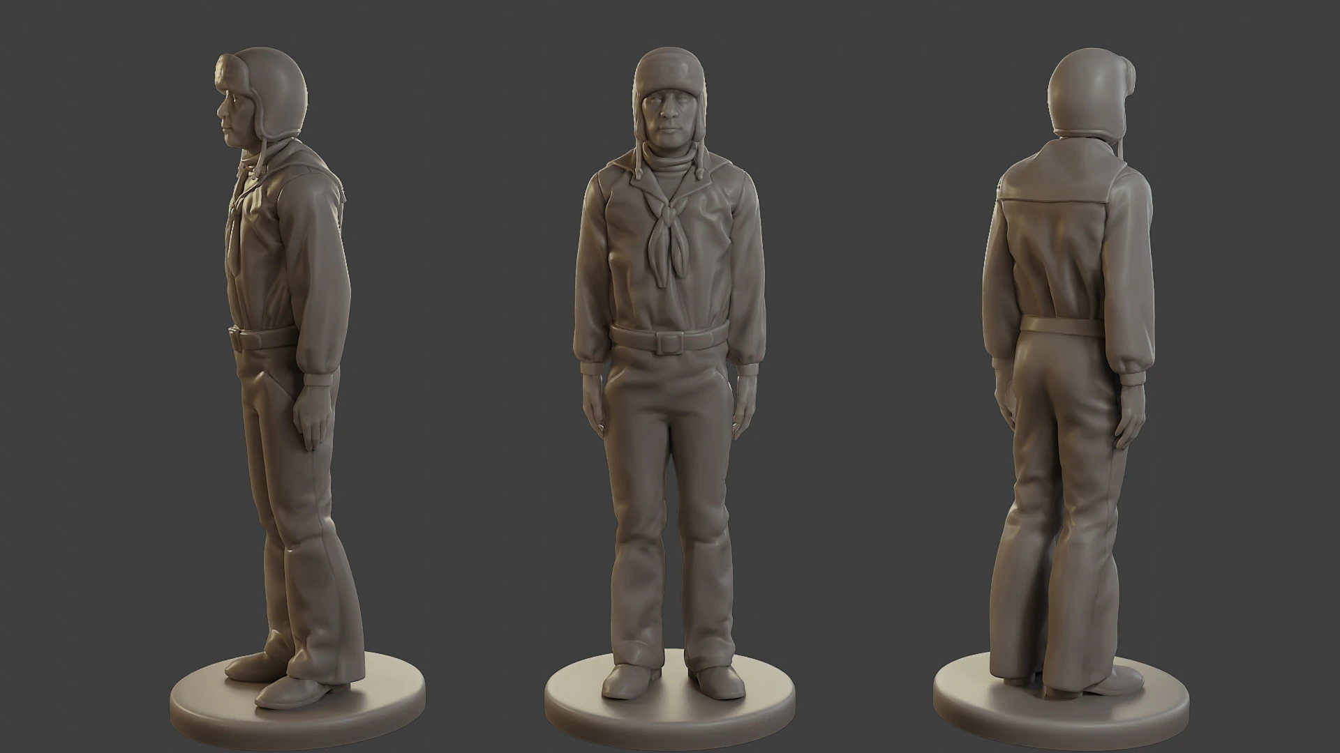 1900 Antartic Sailor ANS1 004 3D Print Model .c4d .max .obj .3ds .fbx .stl .blend 