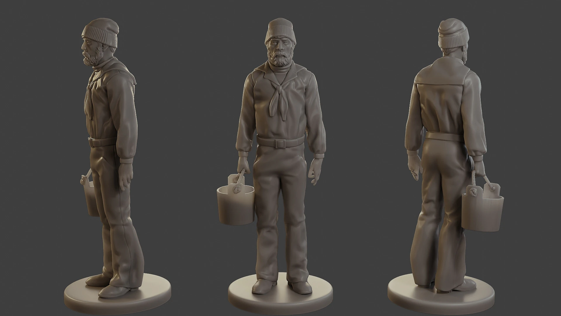 1900 Antartic Sailor ANS1 005 3D Print Model .c4d .max .obj .3ds .fbx .stl .blend