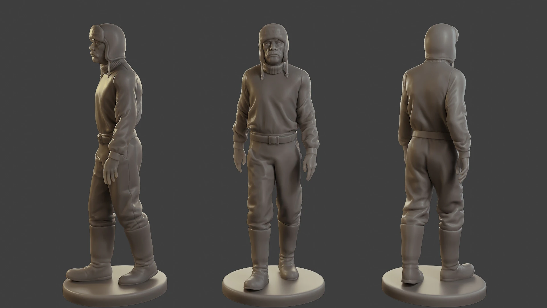 1900 Antartic Sailor ANS1 007 3D Print Model .c4d .max .obj .3ds .fbx .stl .blend 