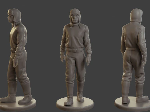 1900 Marinaio dell'Antartide ANS1 007 Modello di stampa 3D