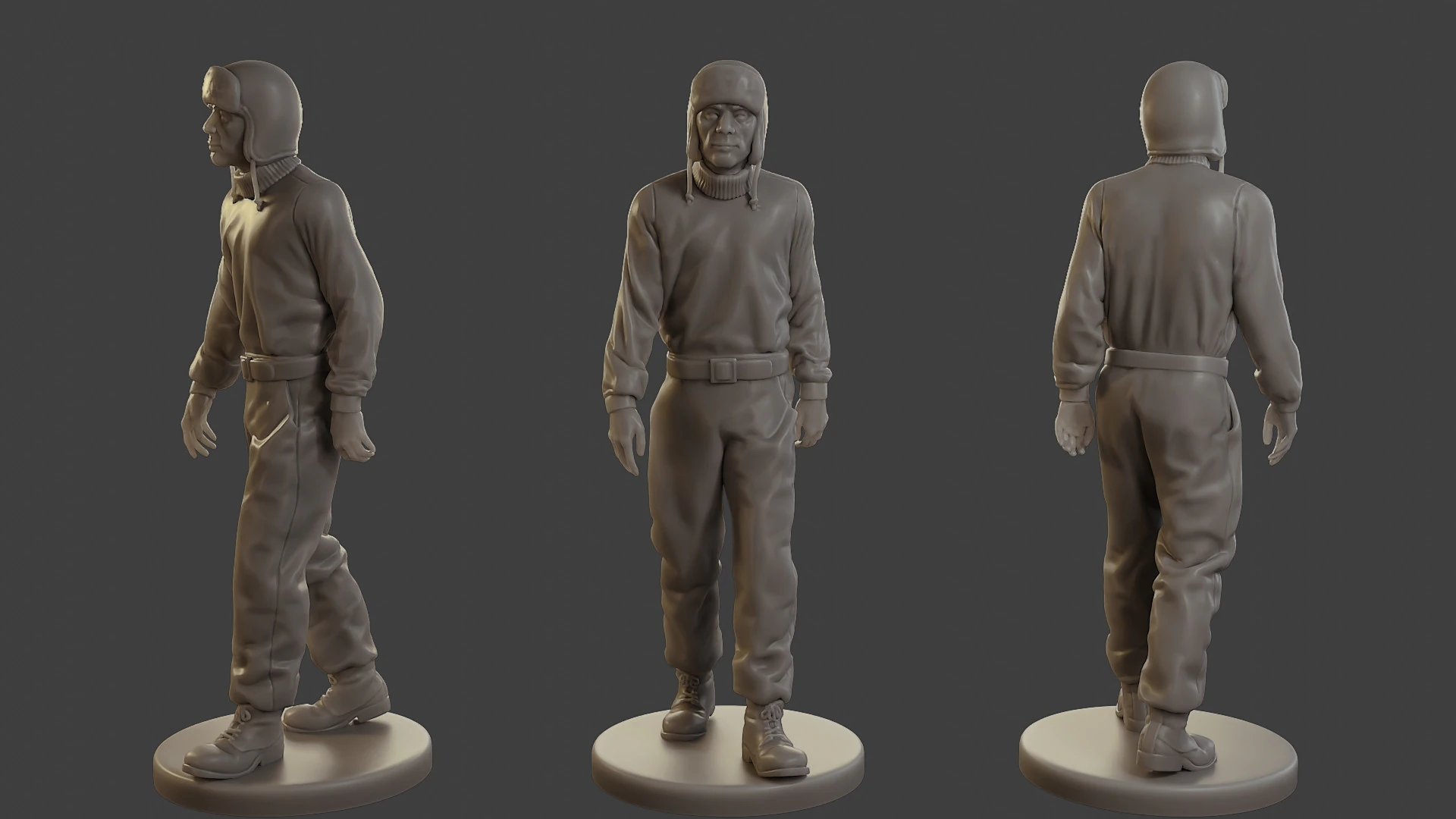 1900 Antartic Sailor ANS1 008 3D Print Model .c4d .max .obj .3ds .fbx .stl .blend 