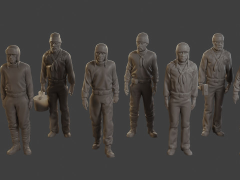1900 Antartic Sailor ANS1 Pack 1 3D Print Model