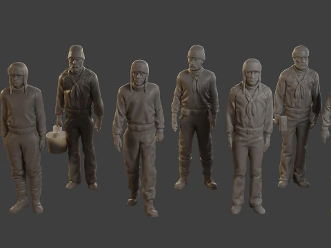 1900 Antartic Sailor ANS1 Pack 1 3D Print Model