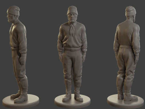1900 Antartic Sailor ANS1 Pack 1 3D Print Model