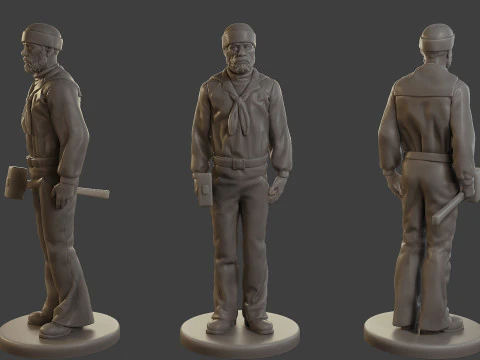 1900 Antartic Sailor ANS1 Pack 1 3D Print Model