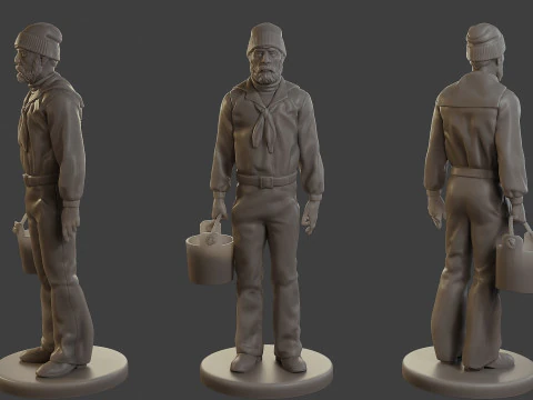 1900 Antartic Sailor ANS1 Pack 1 3D Print Model