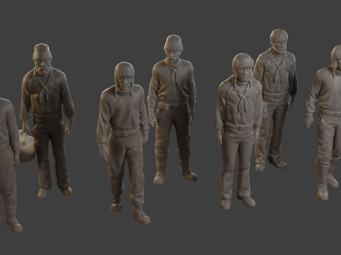 1900 Antartic Sailor ANS1 Pack 1 3D Print Model