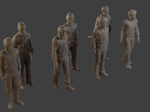 1900 Antartic Sailor ANS1 Pack 1 3D Print Model