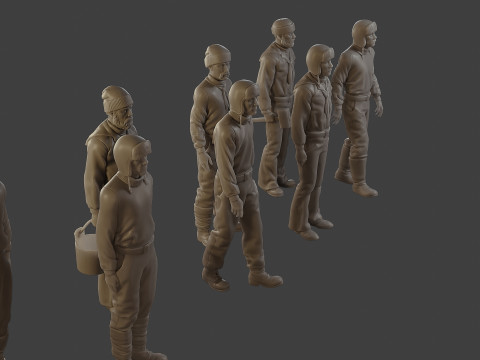 1900 Antartic Sailor ANS1 Pack 1 3D Print Model