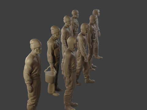 1900 Antartic Sailor ANS1 Pack 1 3D Print Model