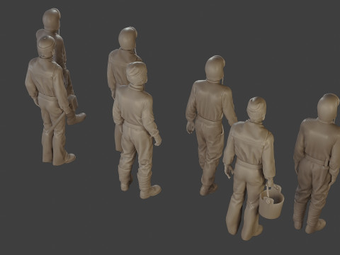1900 Antartic Sailor ANS1 Pack 1 3D Print Model