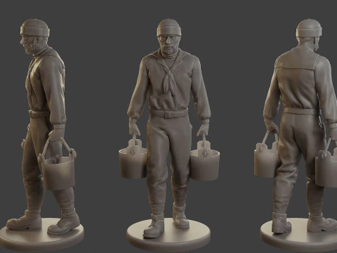 1900 Marinero Ant&aacute;rtico ANS1 009 Modelo de impresión 3D