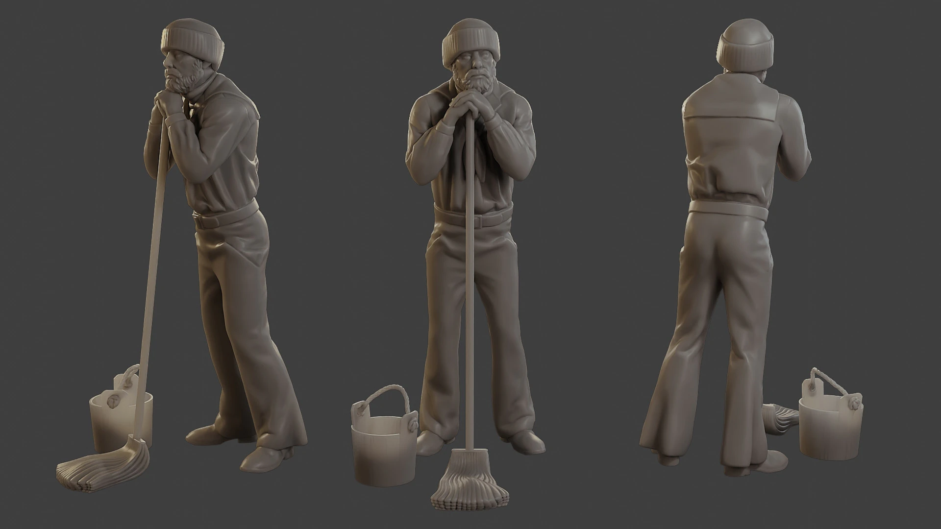 1900 Antartic Sailor ANS1 014 3D Print Model .c4d .max .obj .3ds .fbx .stl .blend 