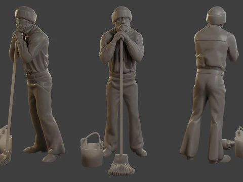 1900 Marinaio dell'Antartide ANS1 014 Modello di stampa 3D