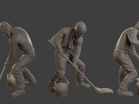 1900 Antartic Sailor ANS1 Pack 2 3D Print Model