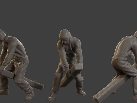 1900 Antartic Sailor ANS1 Pack 2 3D Print Model
