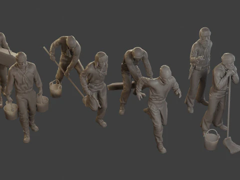 1900 Antartic Sailor ANS1 Pack 2 3D Print Model
