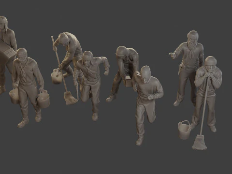 1900 Antartic Sailor ANS1 Pack 2 3D Print Model